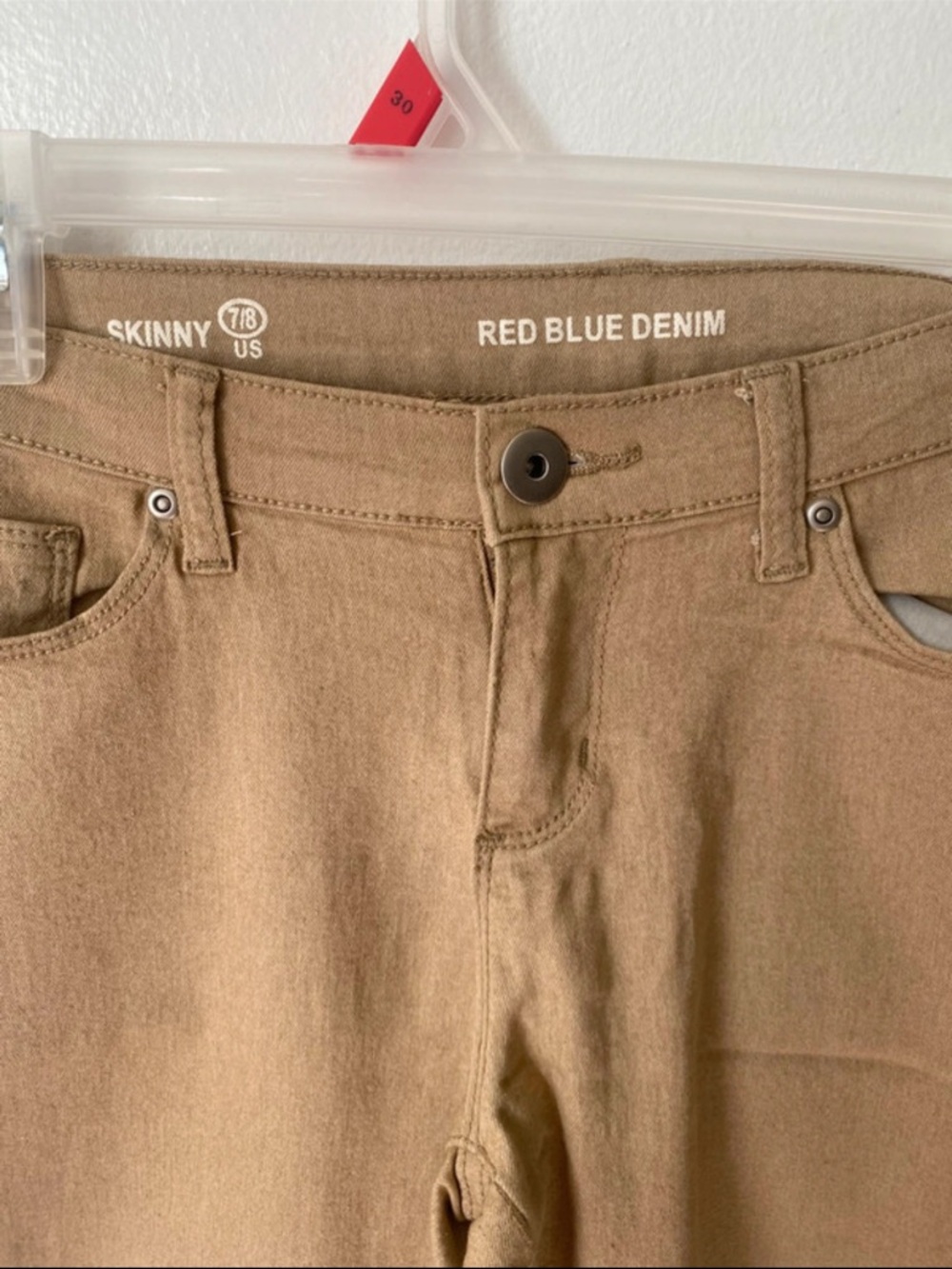 RED BLUE DENIM Women’s Skinny Jeans in Tan